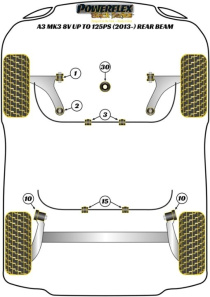 PFR85-810BLK Bussningar Bakvagnsbalk Black Series Powerflex